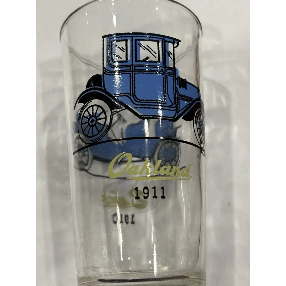 Buick Oakland Glass Tumbler 1910 1911 Hazel Atlas